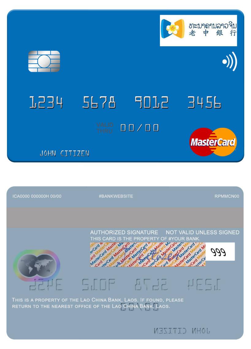 Laos Lao China Bank mastercard